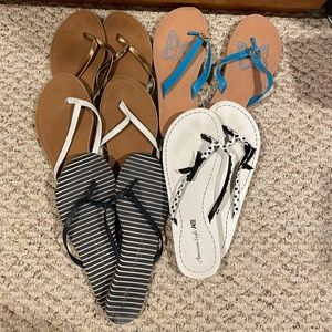 Flip flop lot - 5 pairs